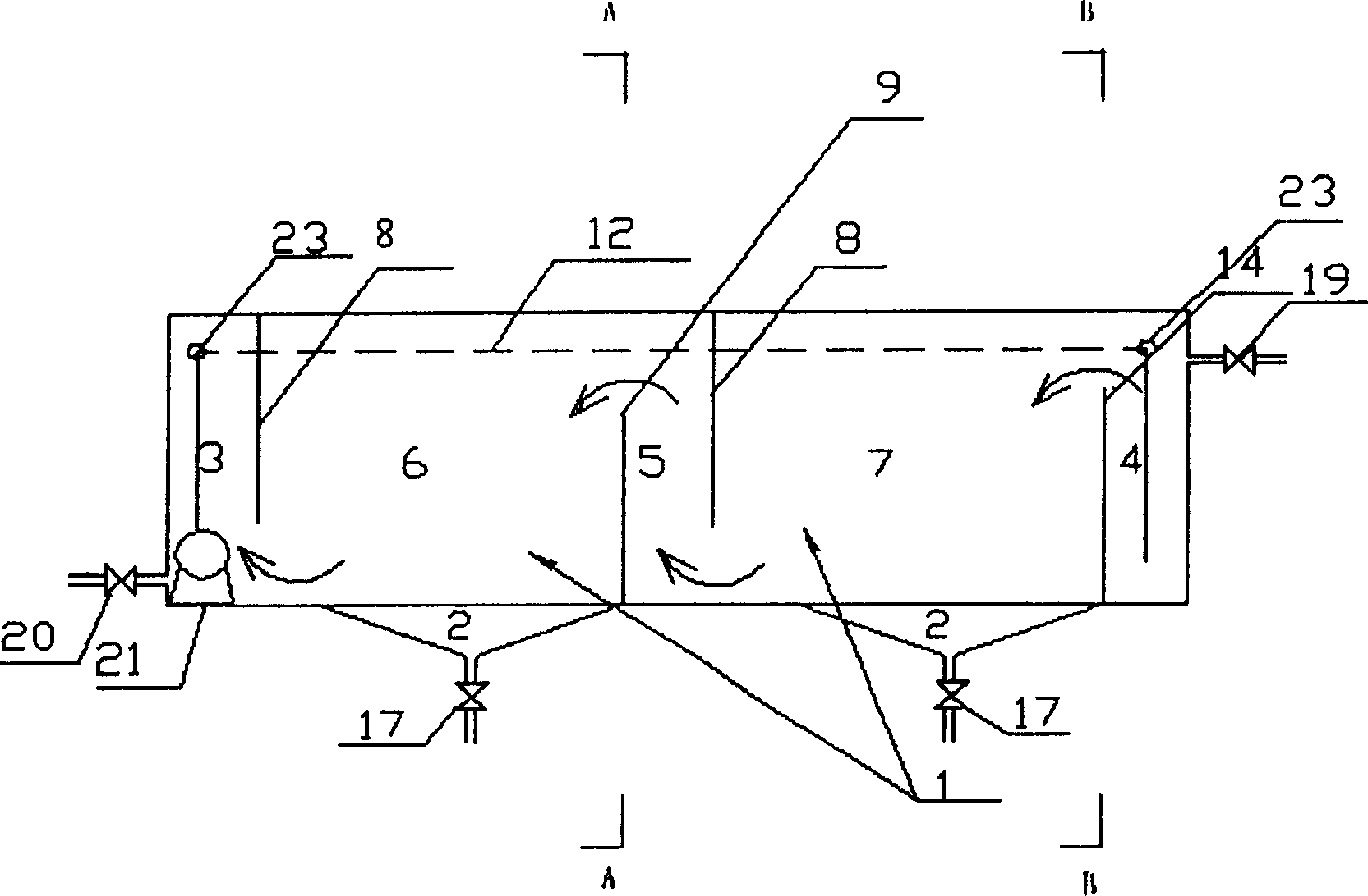 Oil-water separator for treating oil-containing waste water