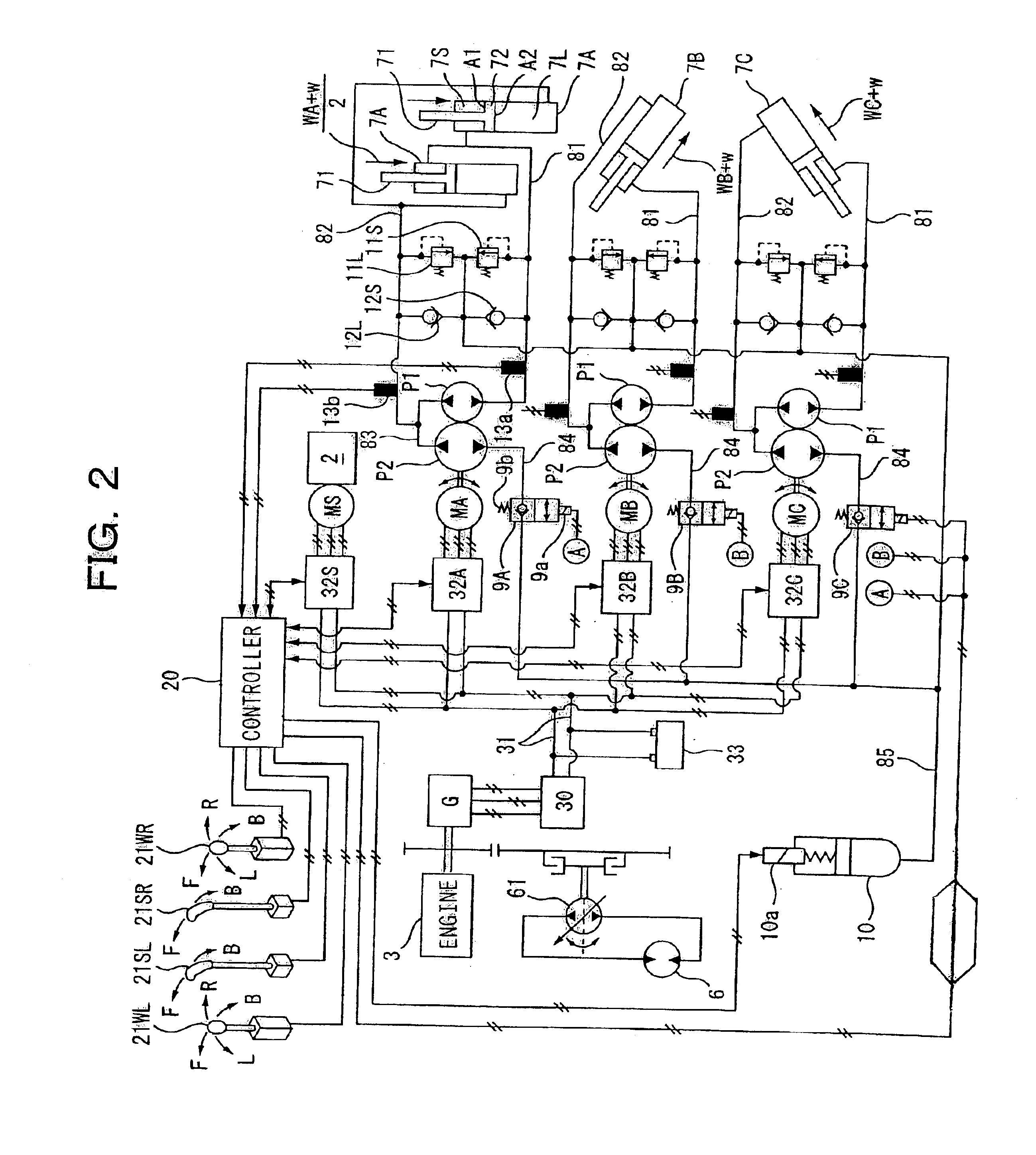 Hybrid machine with hydraulic drive device