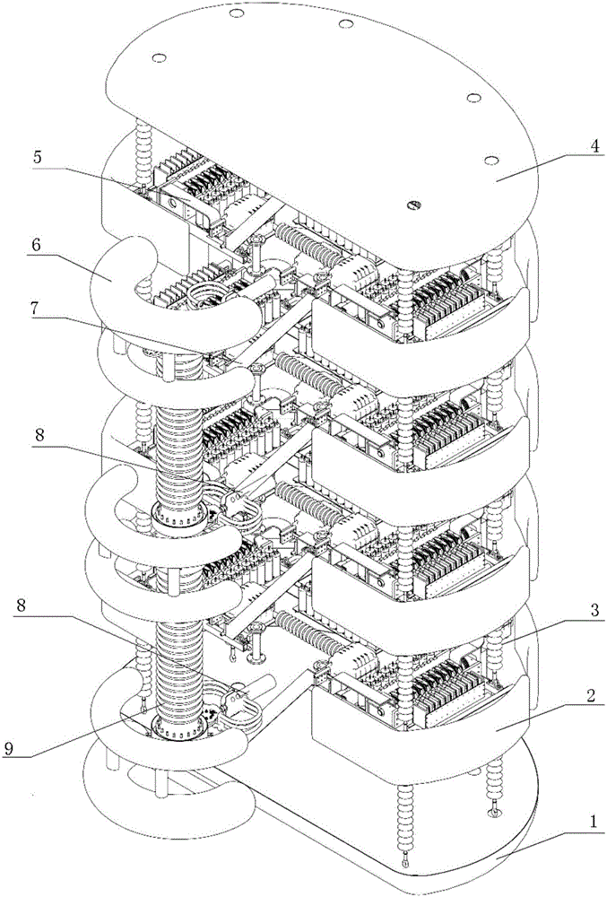 Thyristor converter valve tower for high-voltage direct-current power transmission