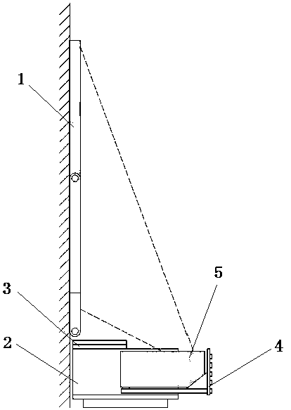 Television cabinet structure for non-screen television