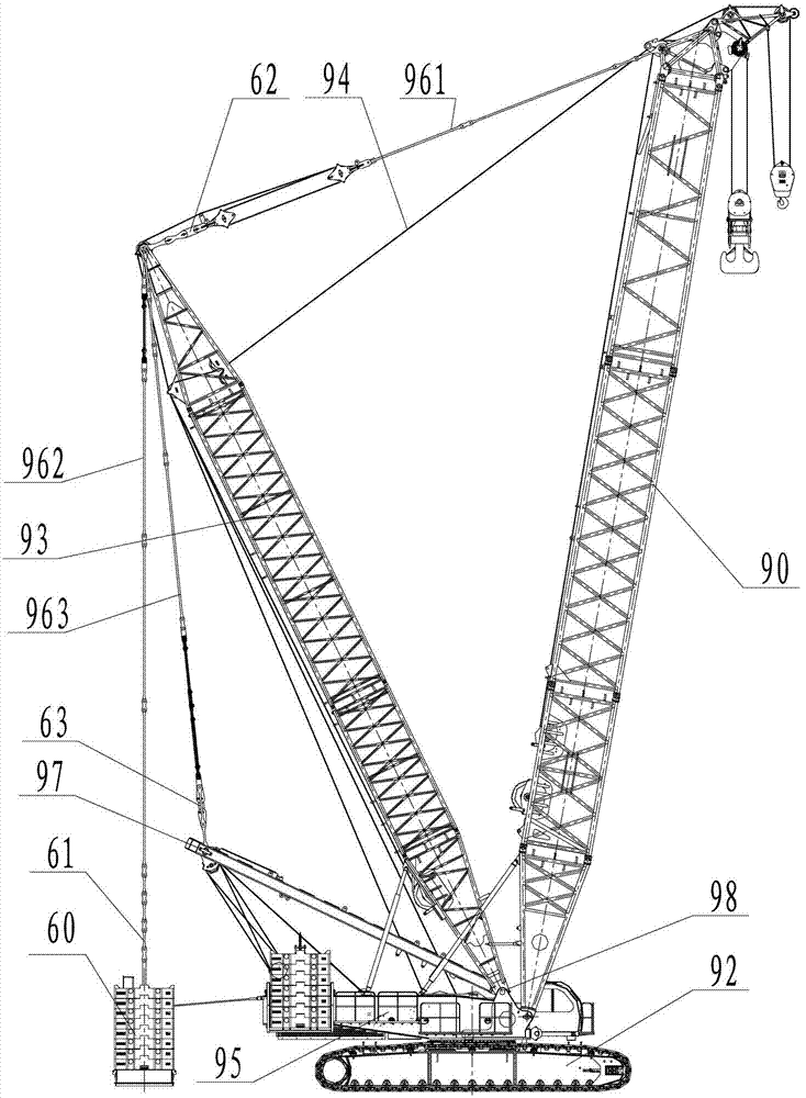 Crane crawler ground specific pressure acquisition device and crane