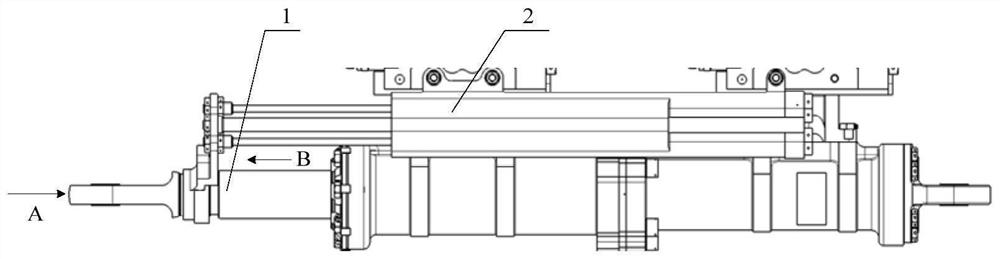 External linear displacement sensor anti-torsion structure with rotatable actuator piston rod