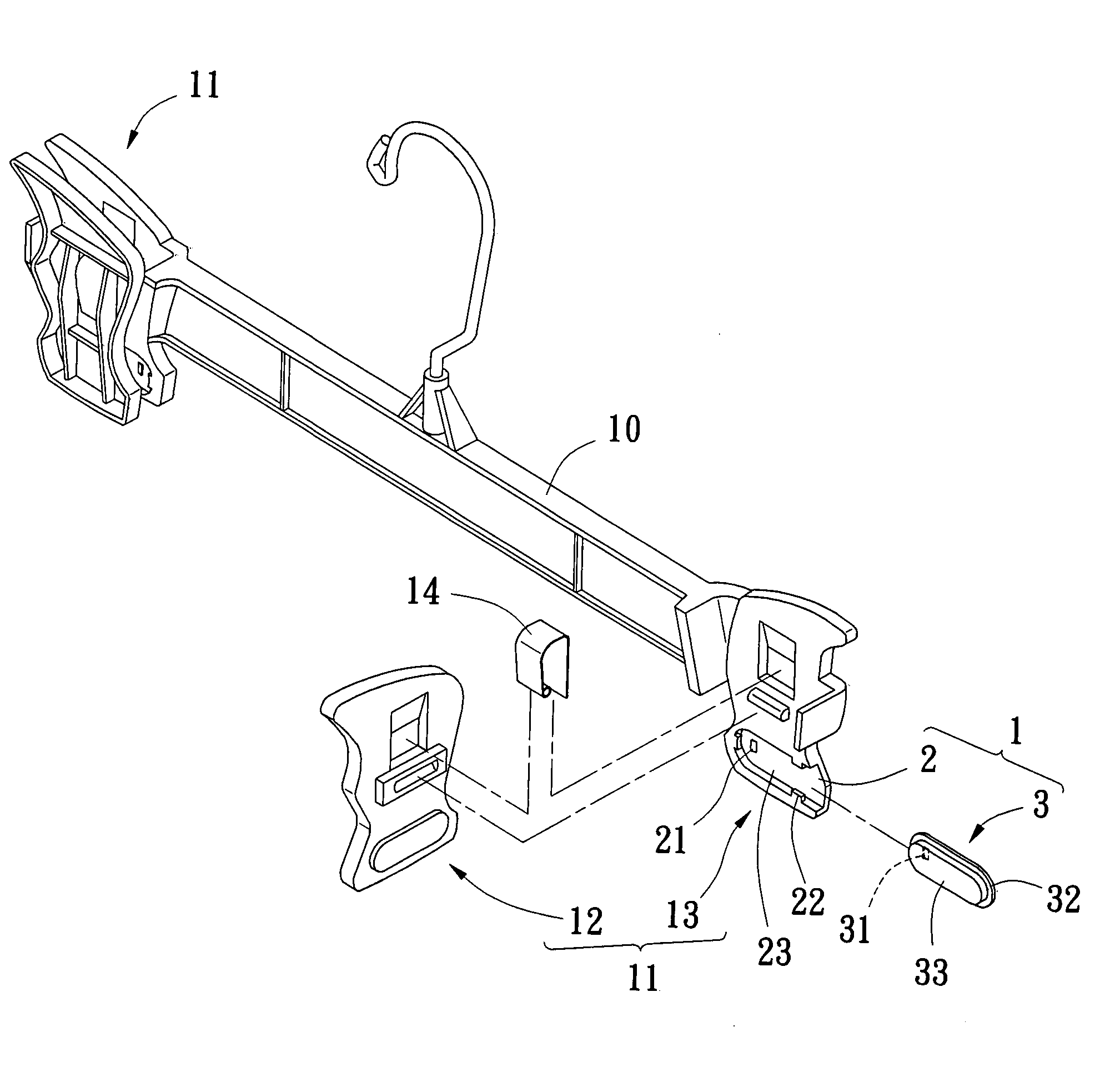 Combination method of a modularized clamp structure