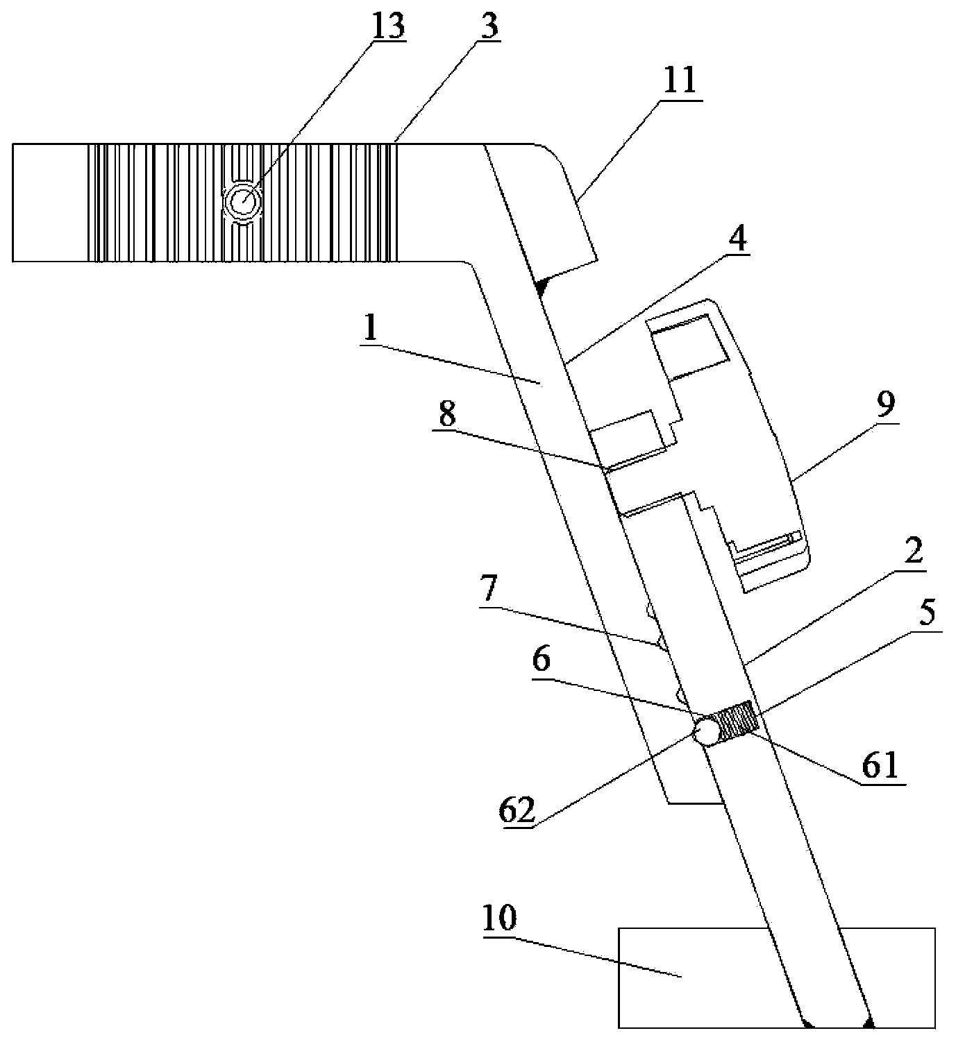 Reaction force arm for fixed torque wrench