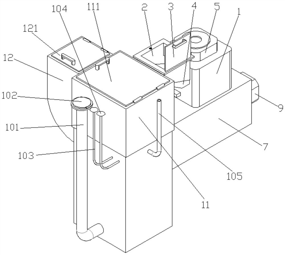 Full-automatic kitchen garbage treatment device