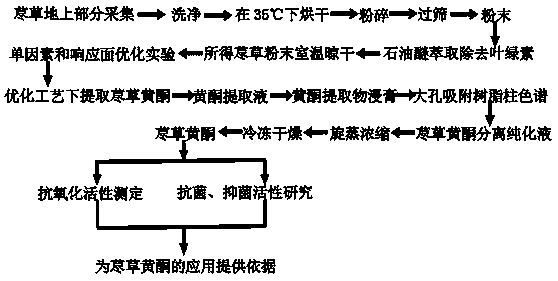 Extraction process and application of flavonoids from fenugreek