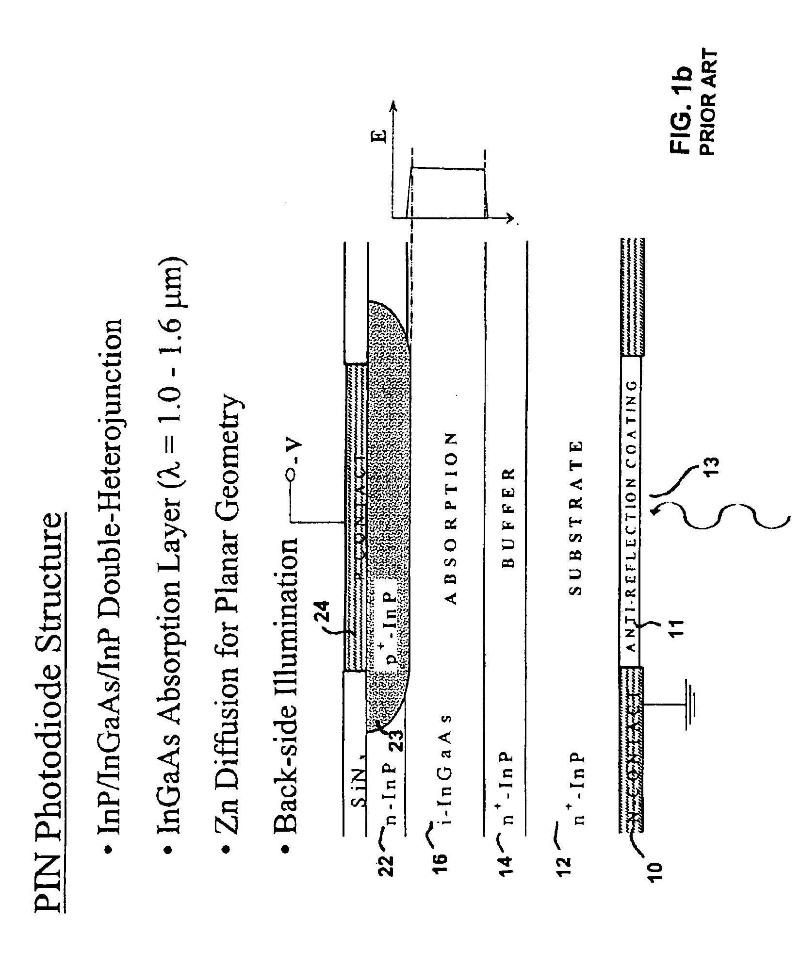 Back illuminated photodiodes