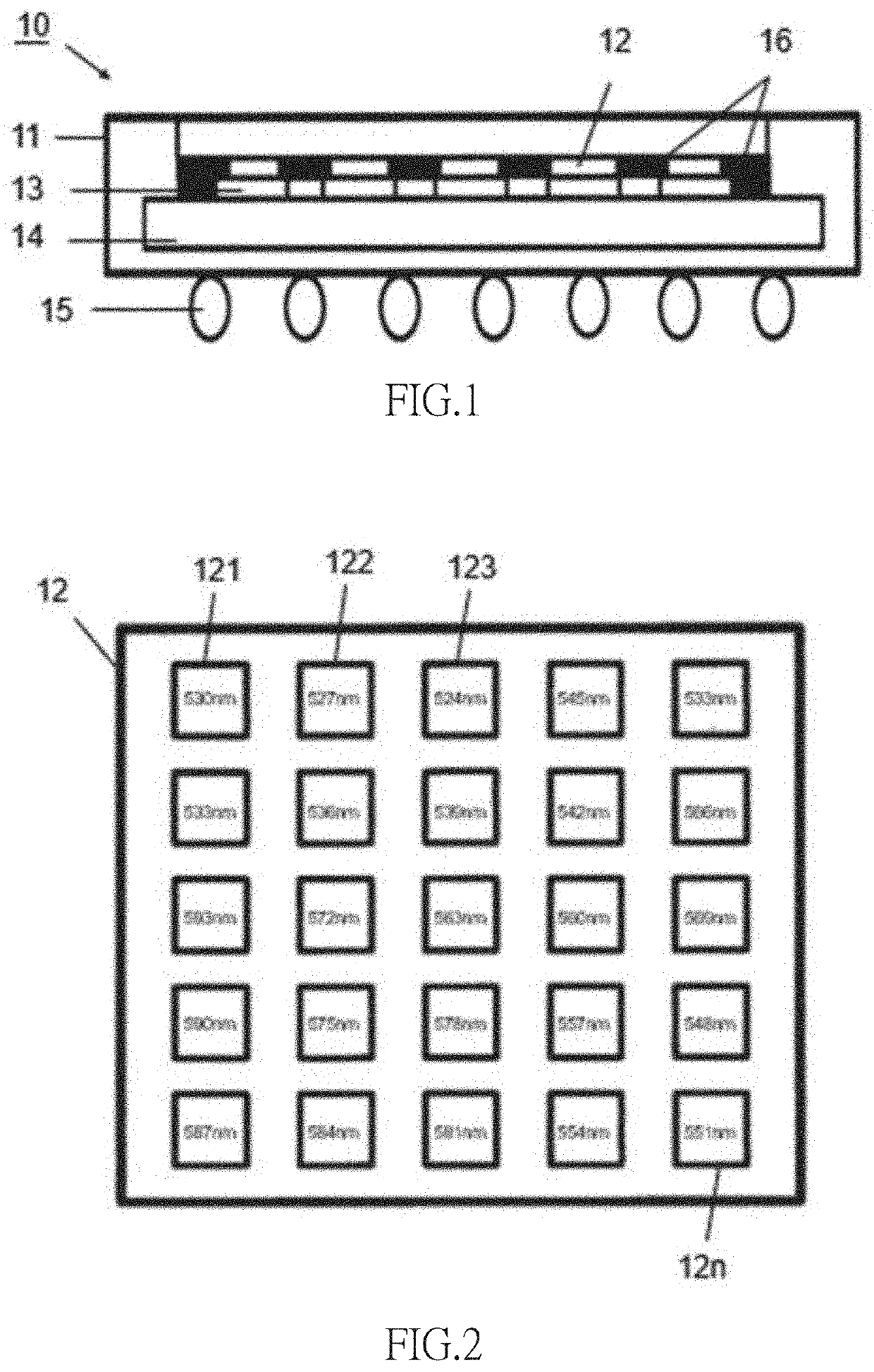 Multi-channel array type optical sensing device and manufacturing method thereof