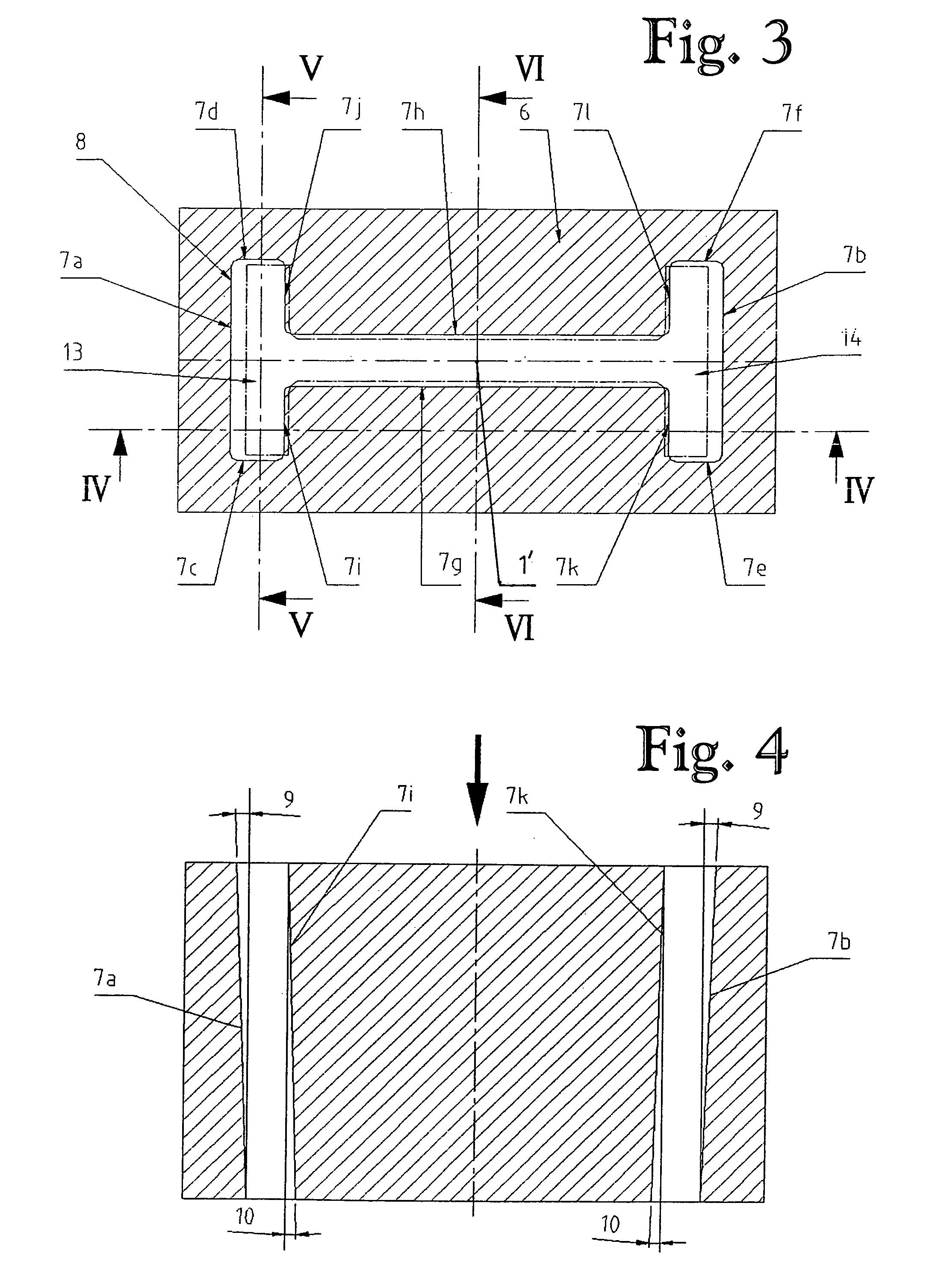 Mold for the continuous casting of preliminary sections, in particular double T-shaped preliminary sections