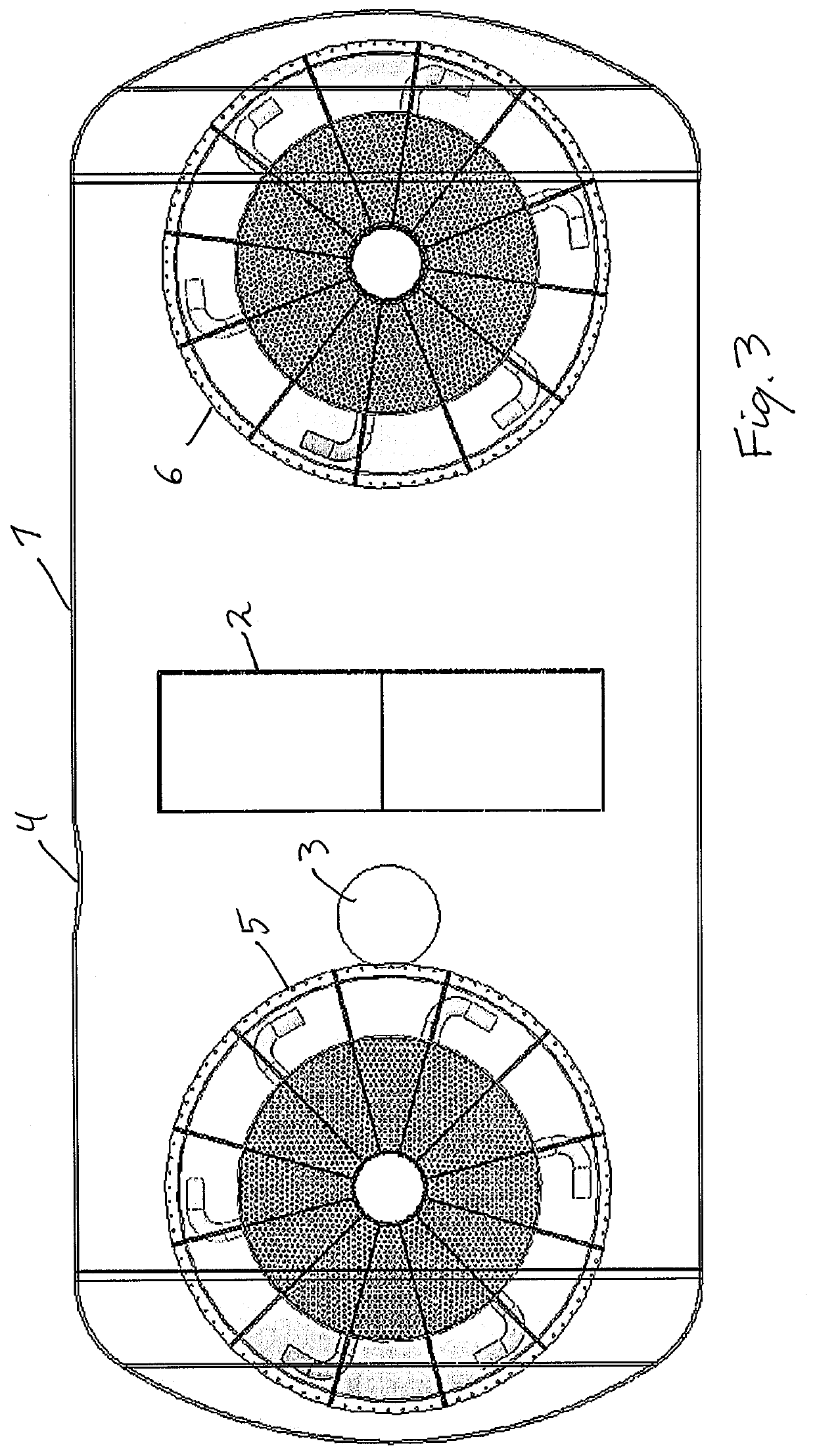 A separation apparatus with insert