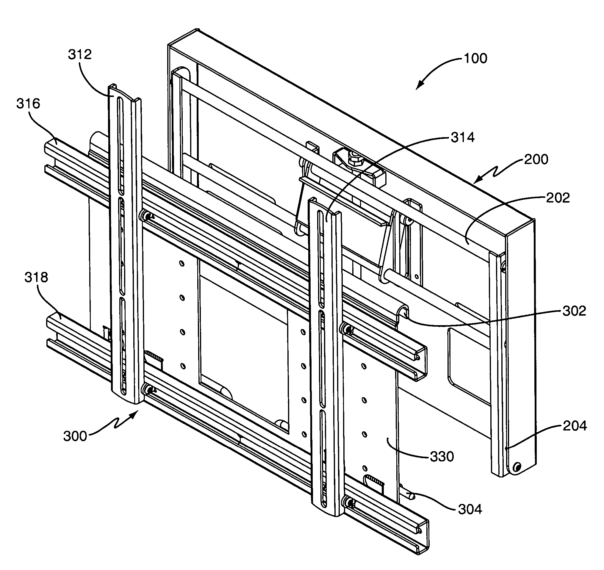 Flat panel display wall mounting system