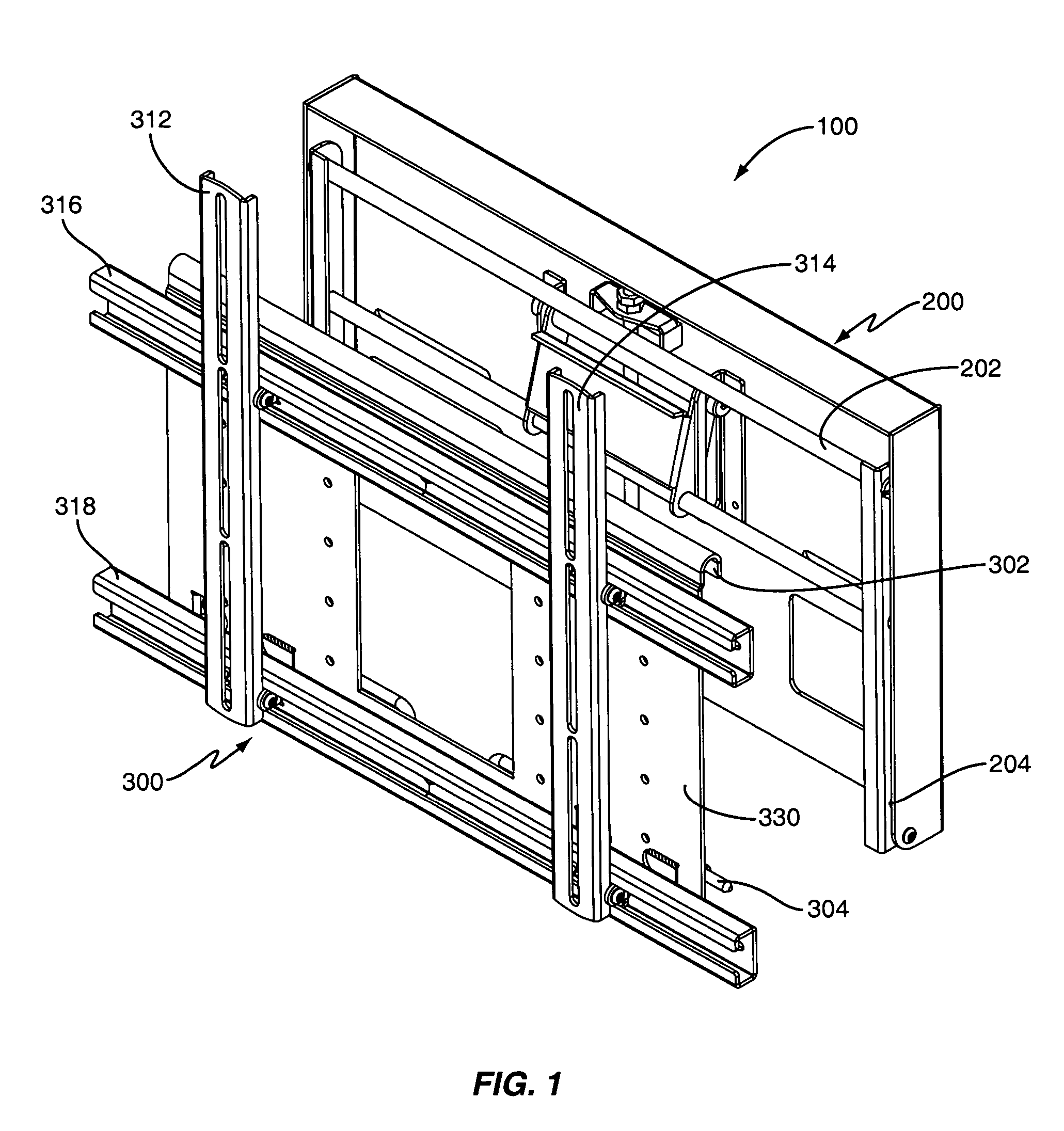 Flat panel display wall mounting system