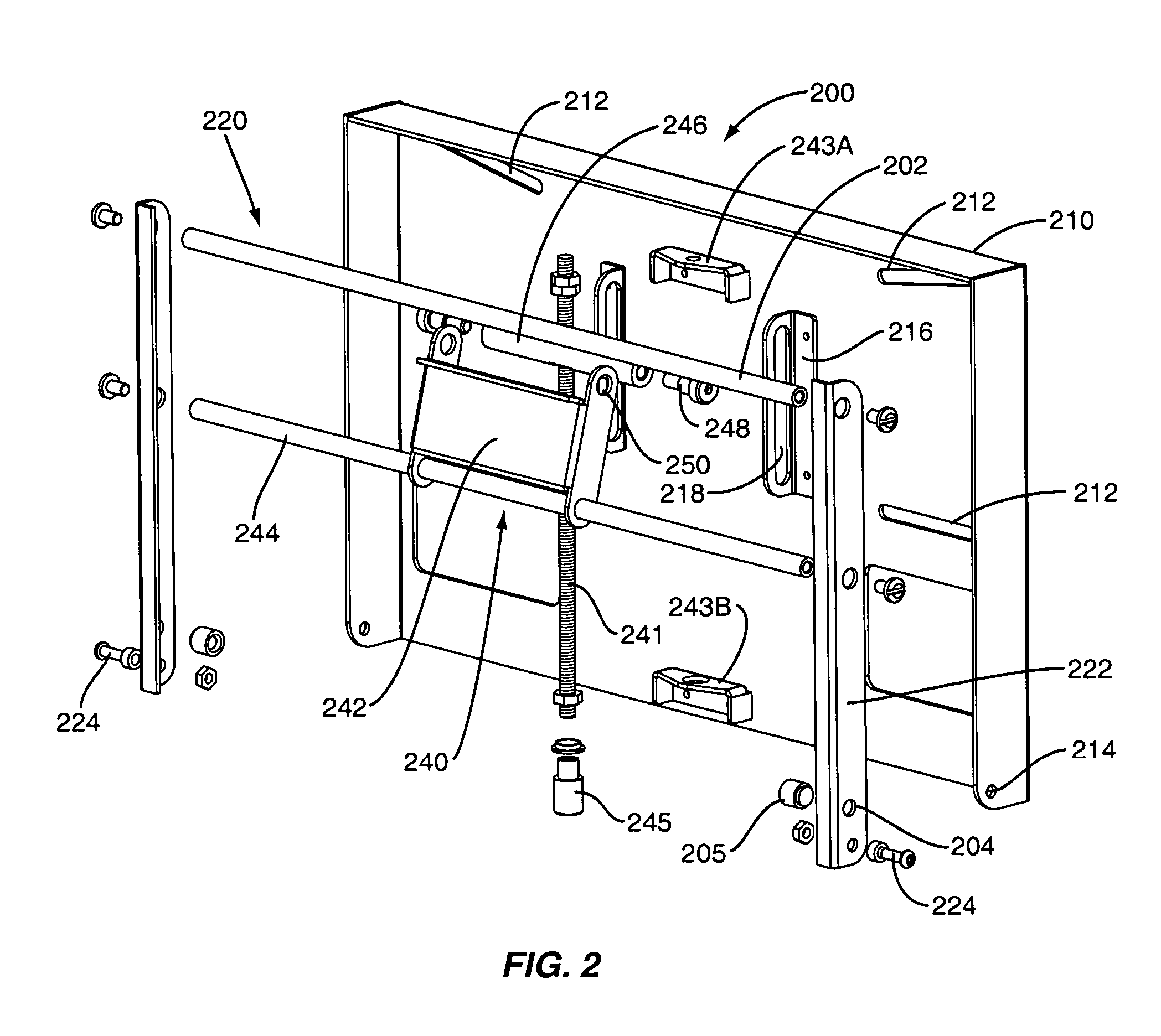 Flat panel display wall mounting system