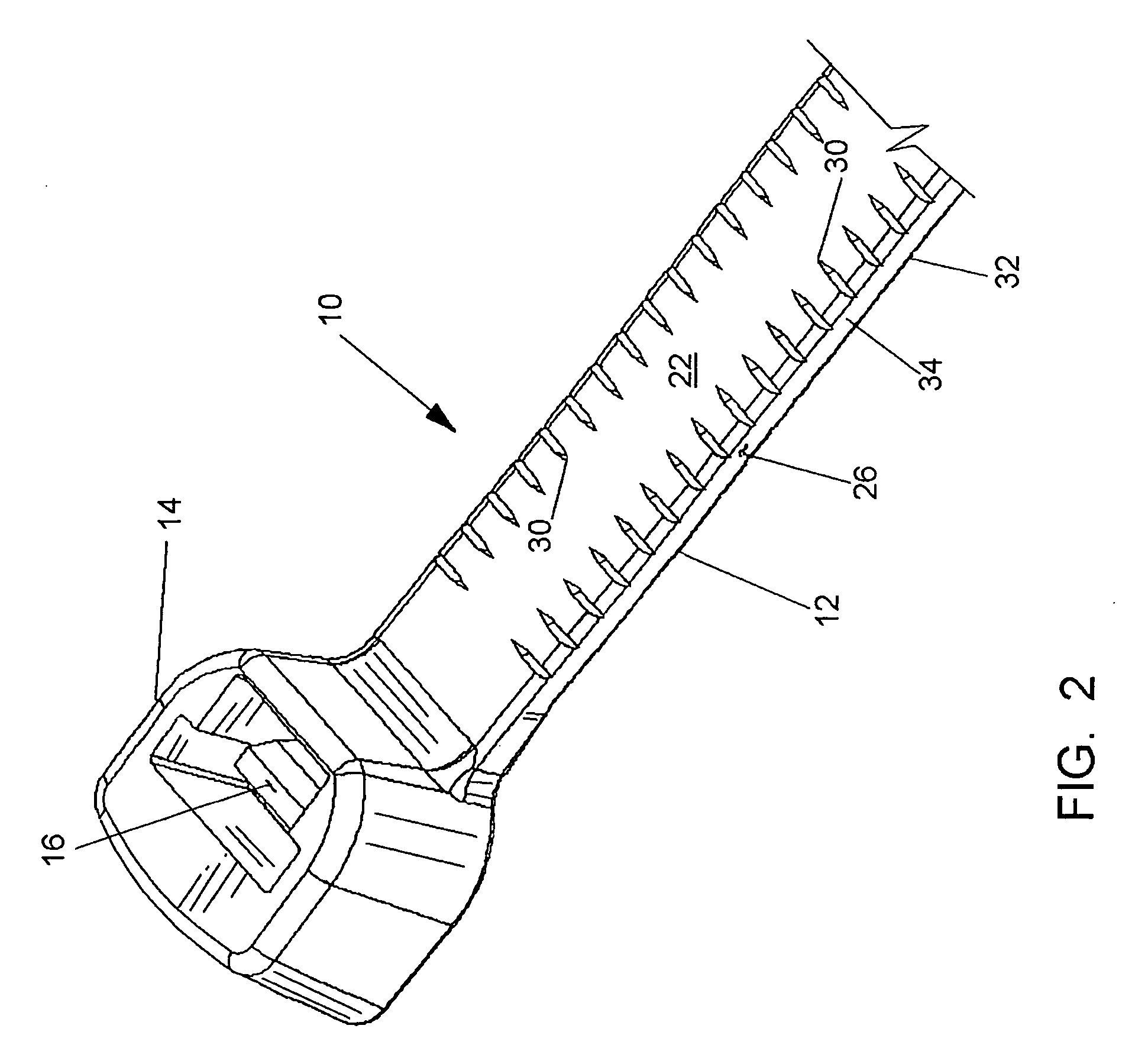 Cable tie having detachable tail