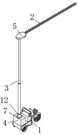 Travelling crane type topping device for nursery stock cultivation