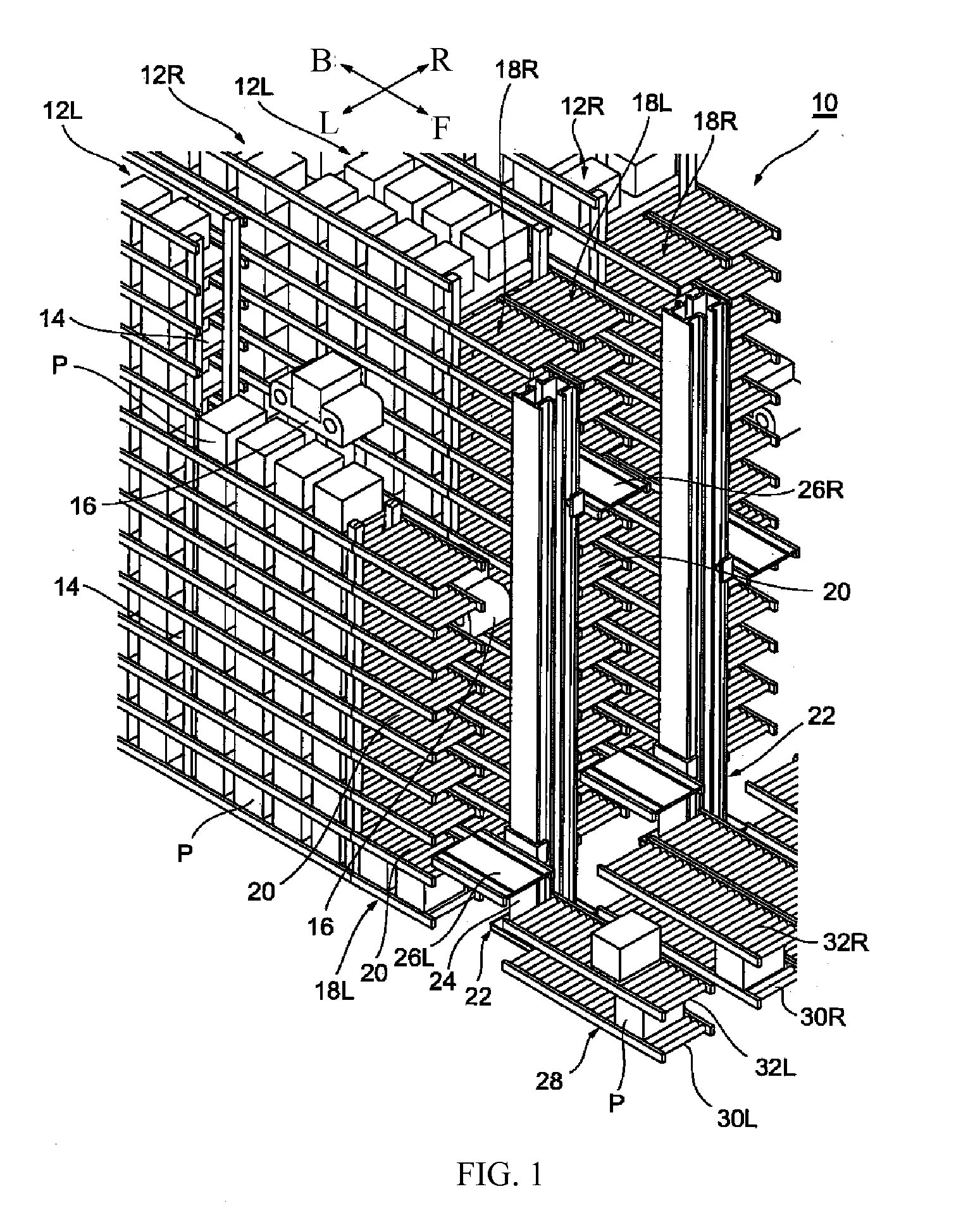 Automated three dimensional warehouse