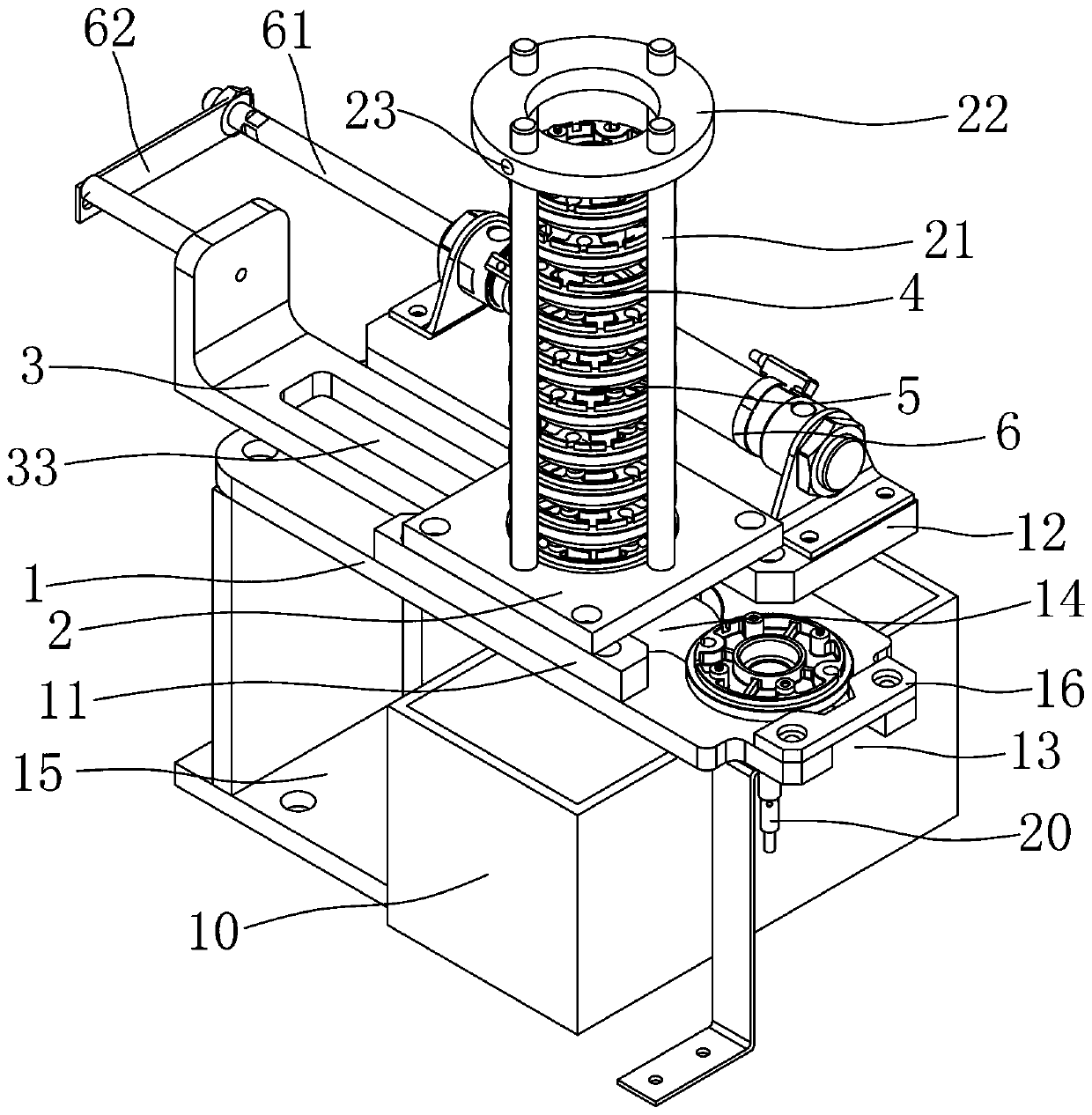 Motor end cover pushing feeding device used for motor end cover and bearing automatic press fitting device