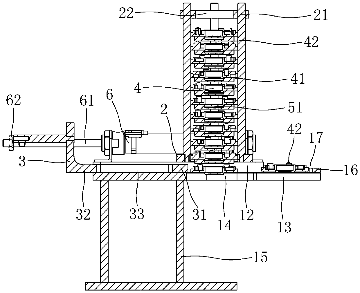 Motor end cover pushing feeding device used for motor end cover and bearing automatic press fitting device