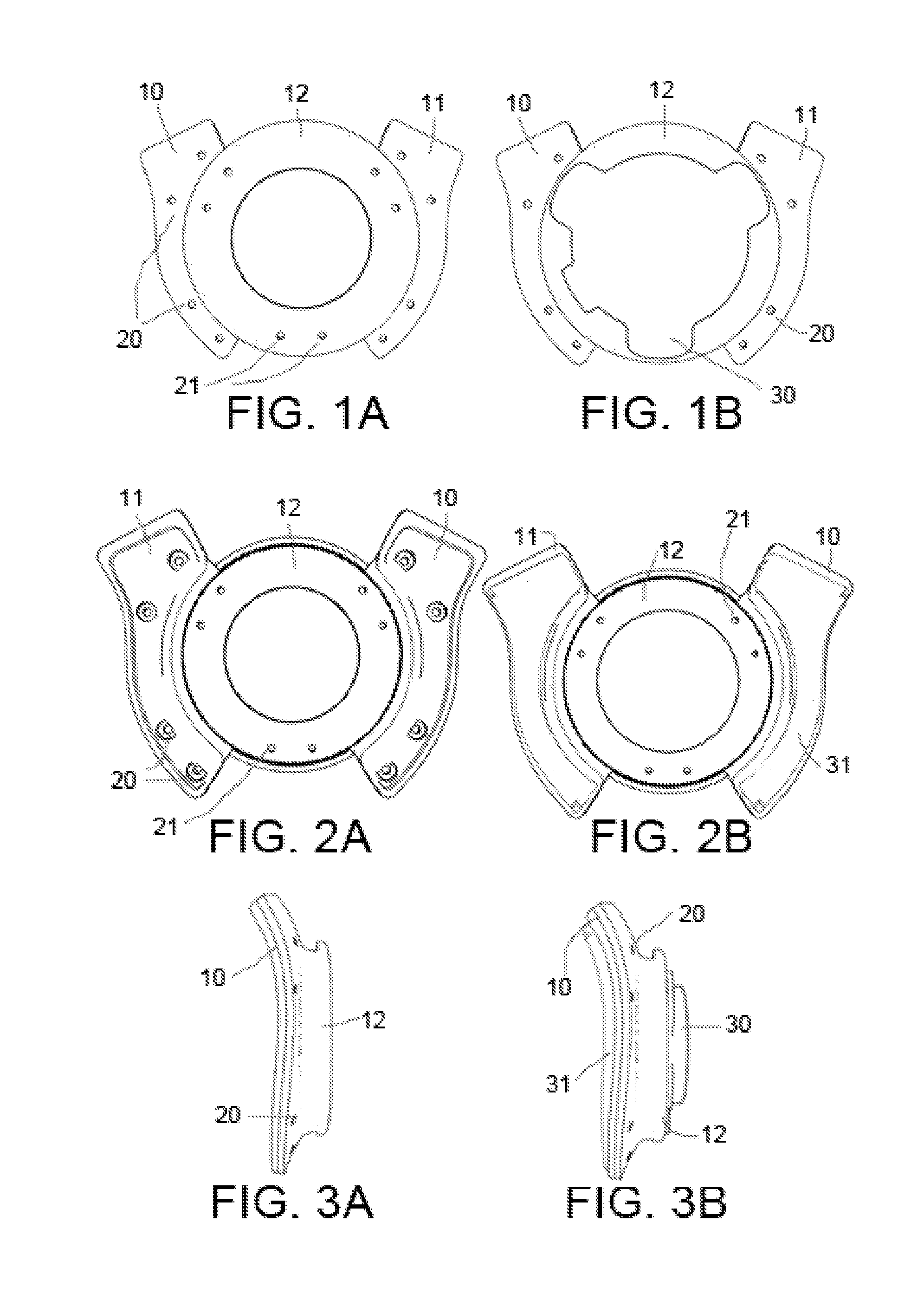 Rigid fixture for coupling one or more transducers to the upper back of the human body