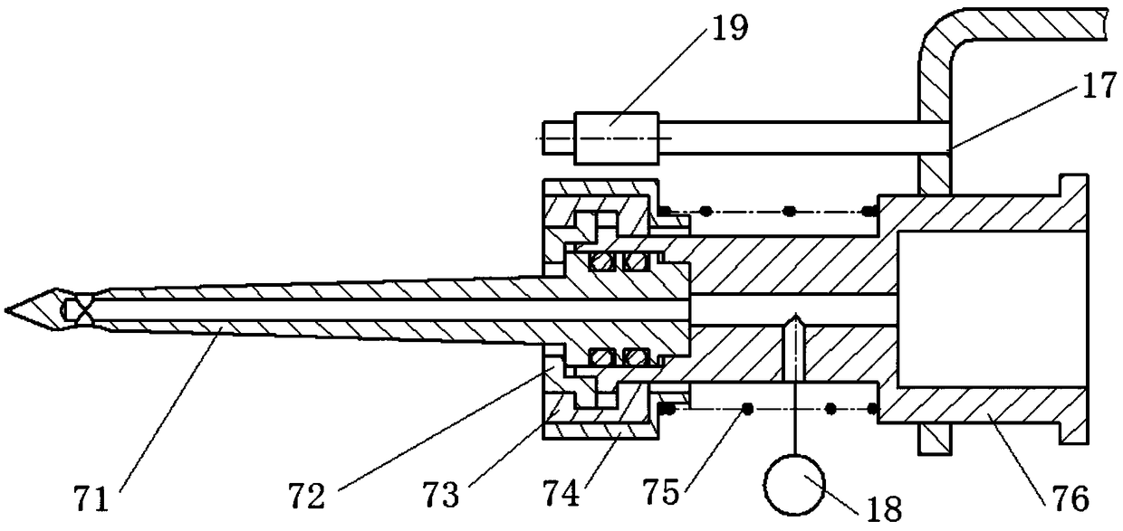 Injection machine for trees