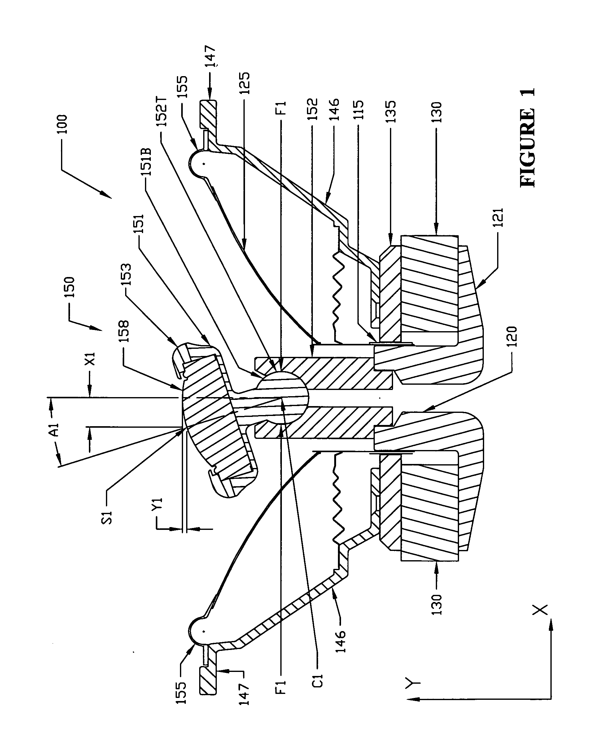 Swivel tweeter mechanism for a constant phase coaxial acoustic transducer