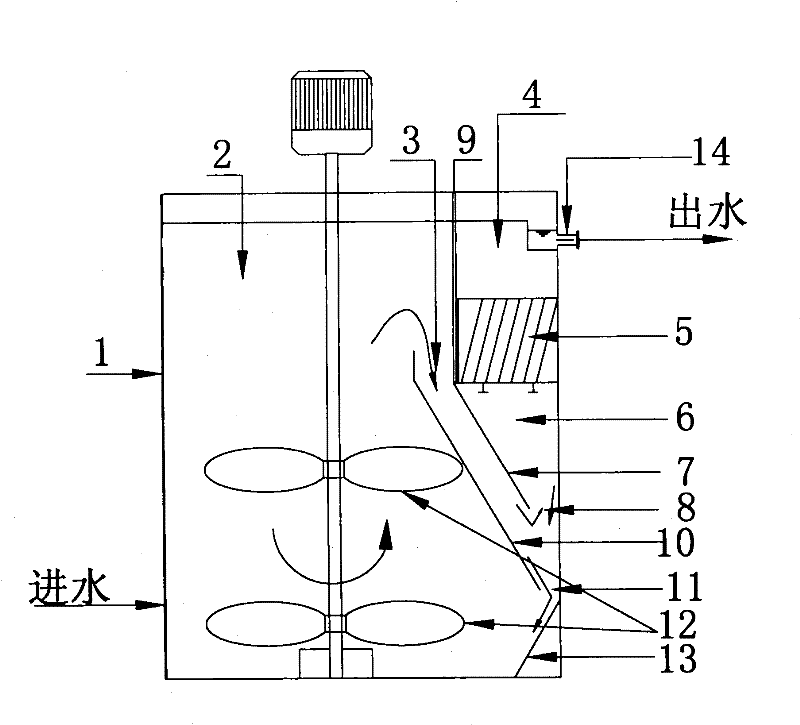 Coal gasification waste water biochemical treatment equipment and method