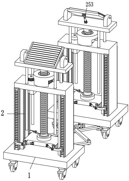 A jacking device for steel structure beams used for installation in small workshops