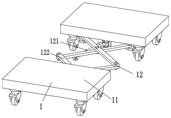 A jacking device for steel structure beams used for installation in small workshops