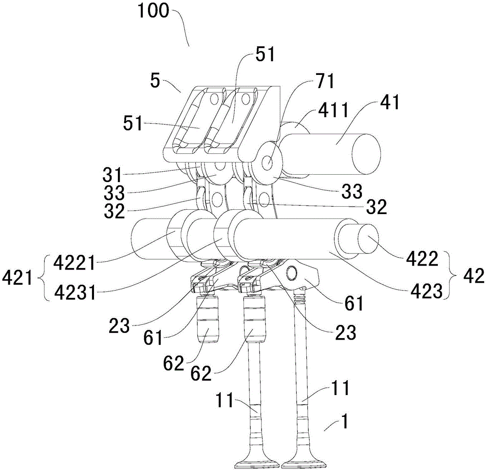 Valve train for engine and vehicle having same