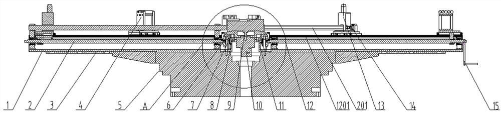 Hydraulic clamping device for large ferrule parts