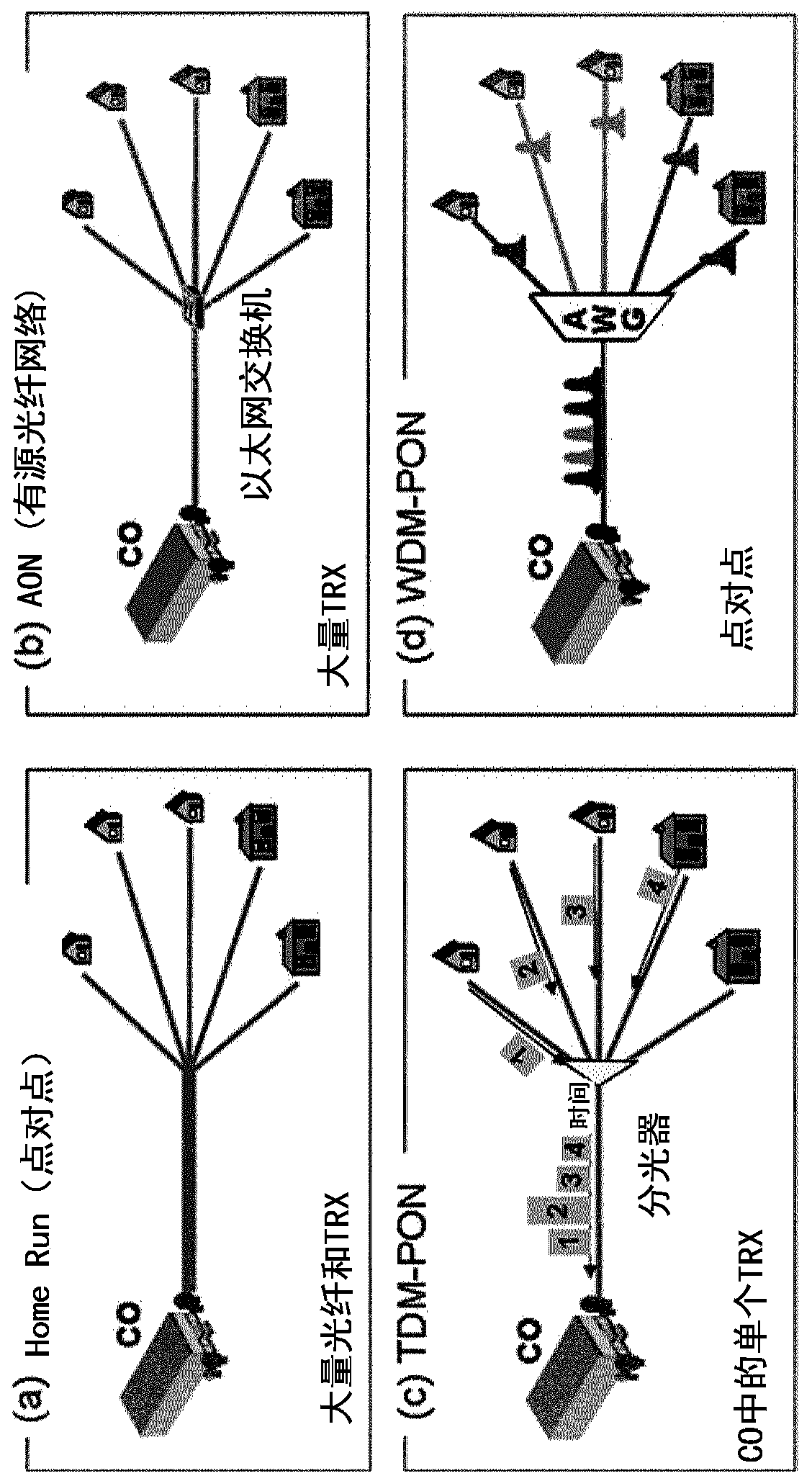 Optical line terminal and optical fiber access system with increased capacity