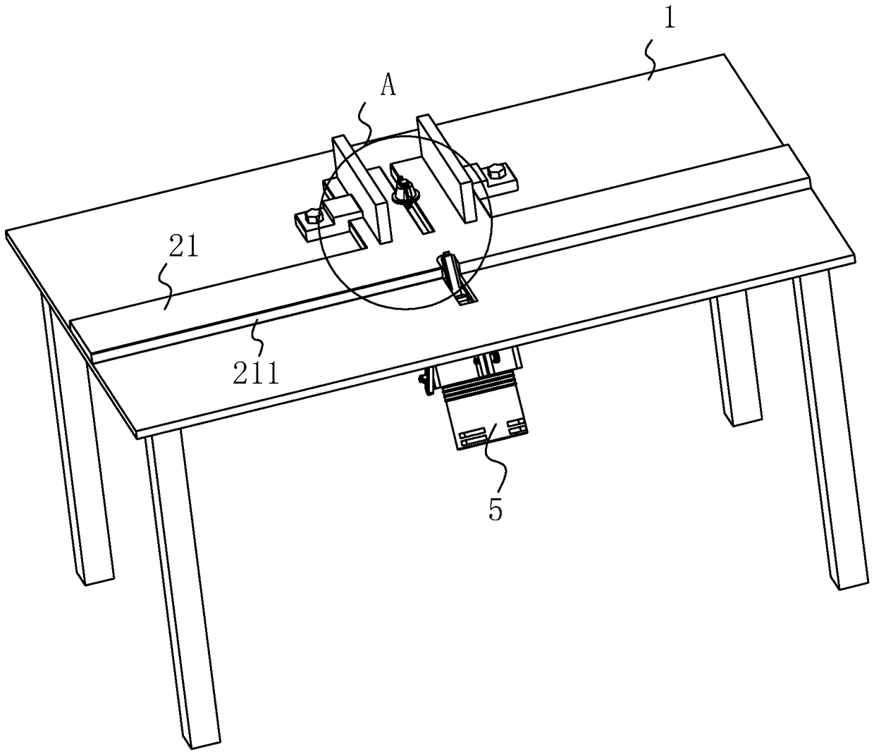 A bevel edge cutting device for medical equipment shell parts