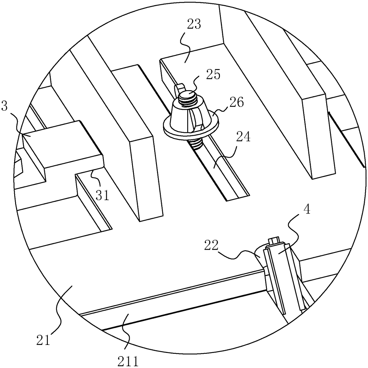 A bevel edge cutting device for medical equipment shell parts