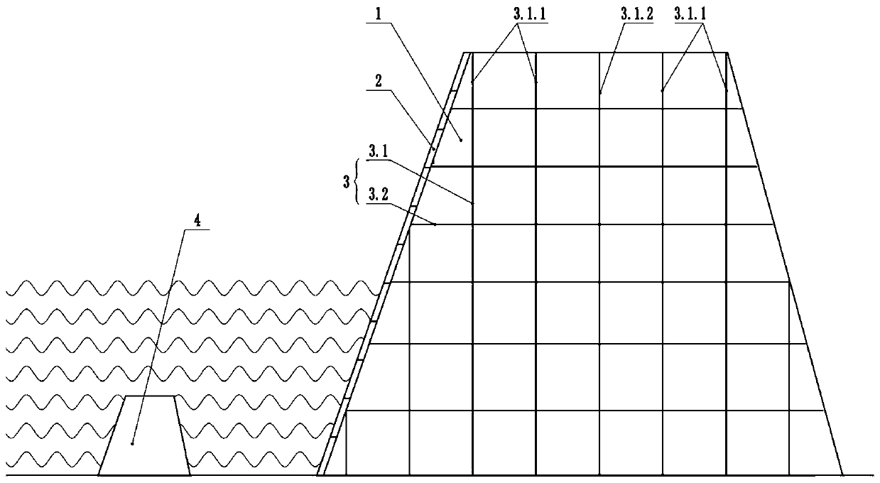 Dam body and reverse building method seamless waterproof construction technology thereof