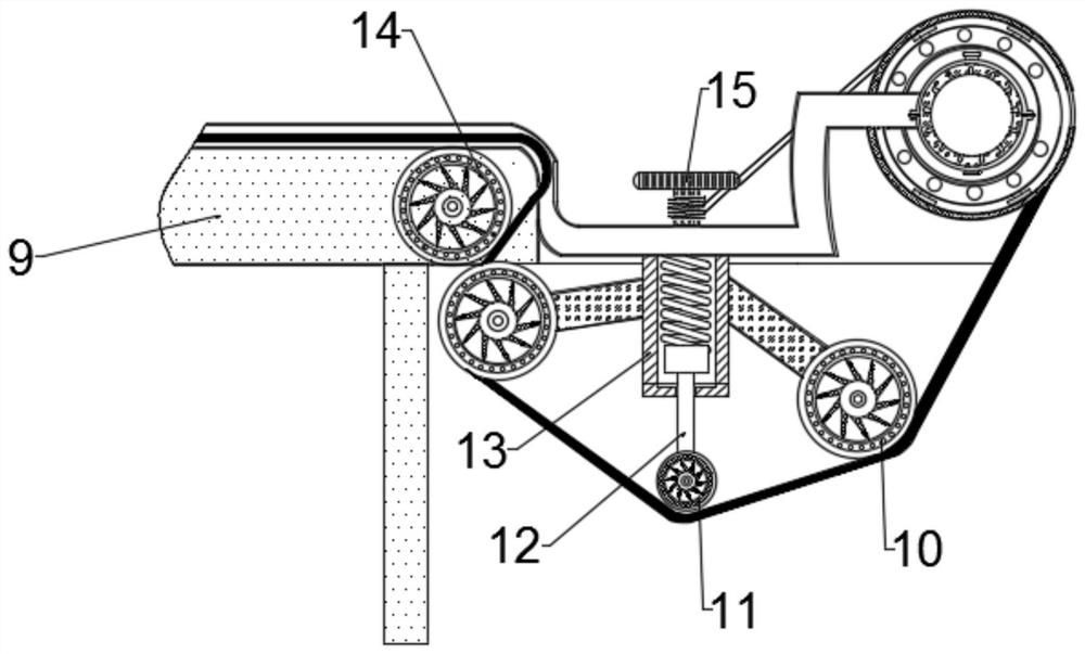 A device that uses the self-weight of non-woven fabrics for shearing and intelligent anti-breaking