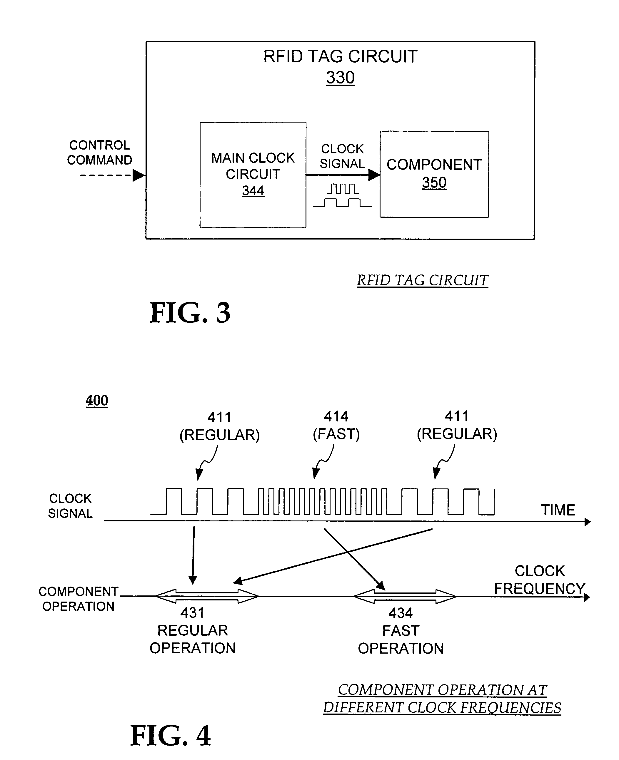 RFID tag circuits operable at different speeds