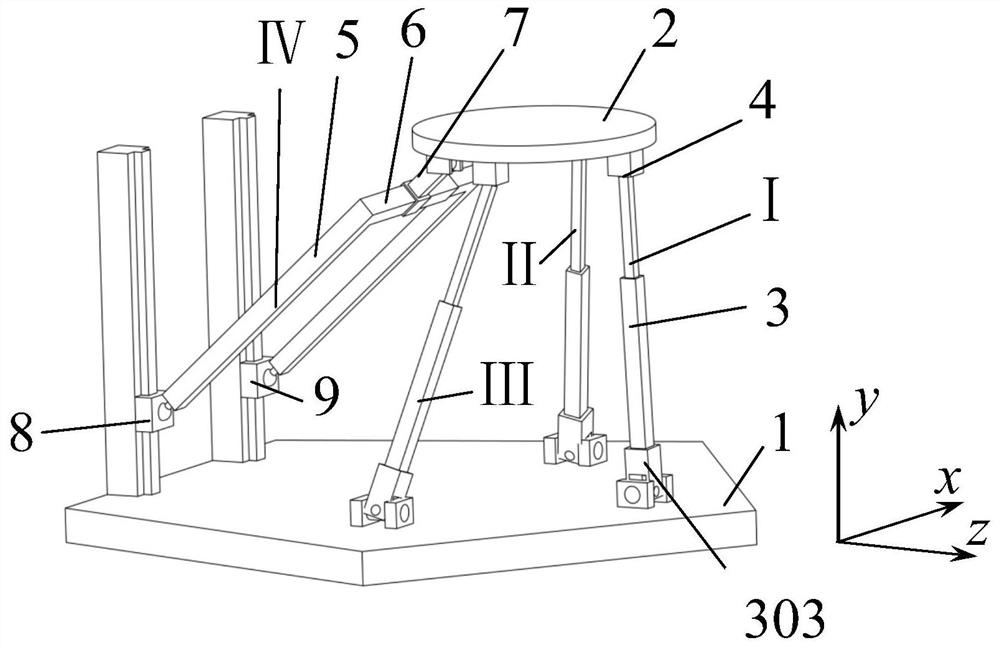 A Parallel Mechanism Containing Composite Sliding Telescopic Rods