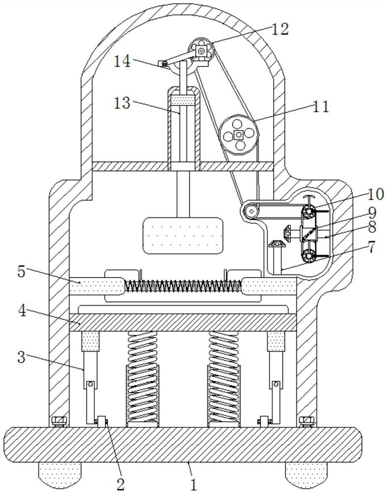 Pressed powder pressing machine capable of ensuring uniform thickness through vibration and achieving isochronous pressing