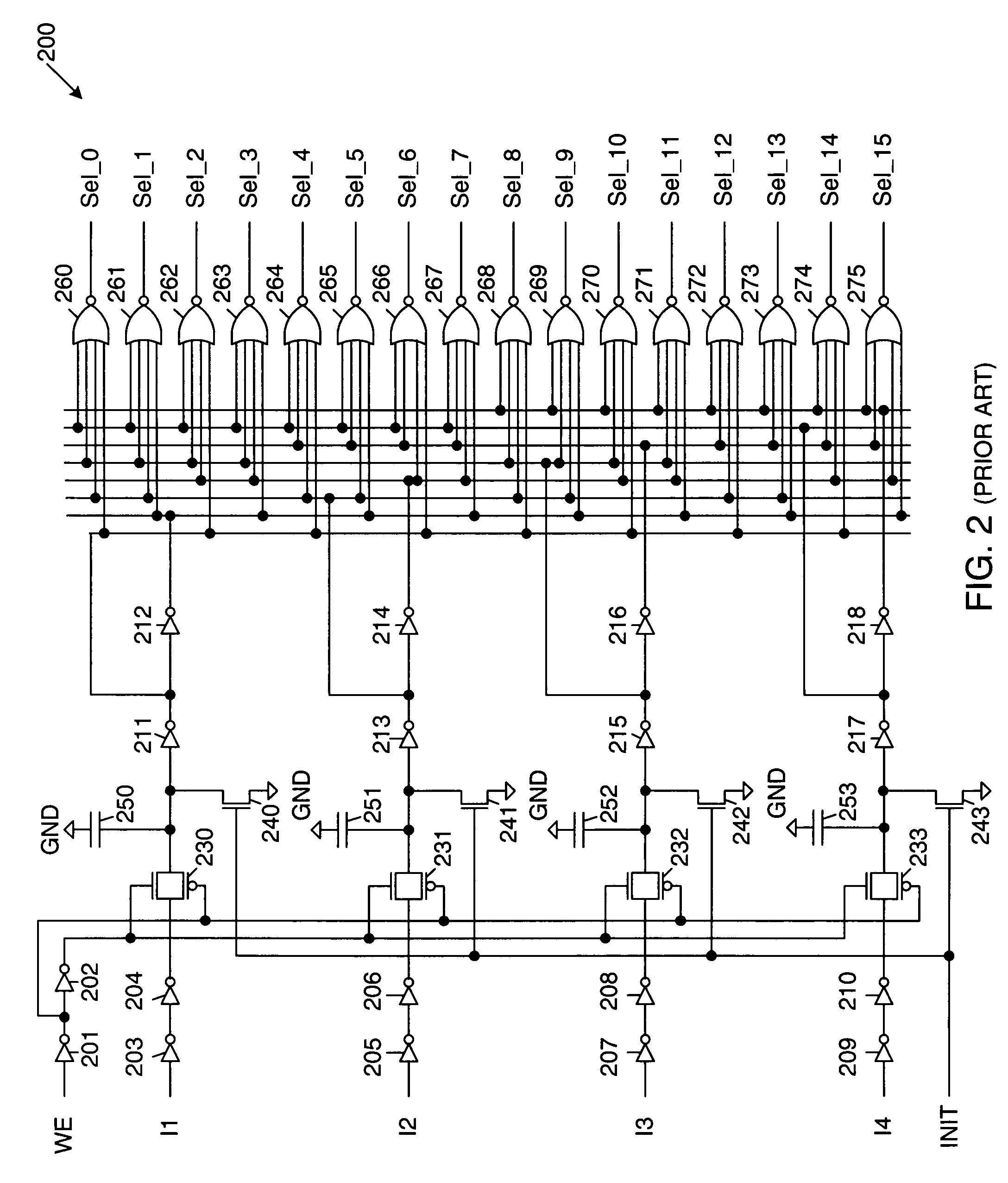 Six-input look-up table for use in a field programmable gate array