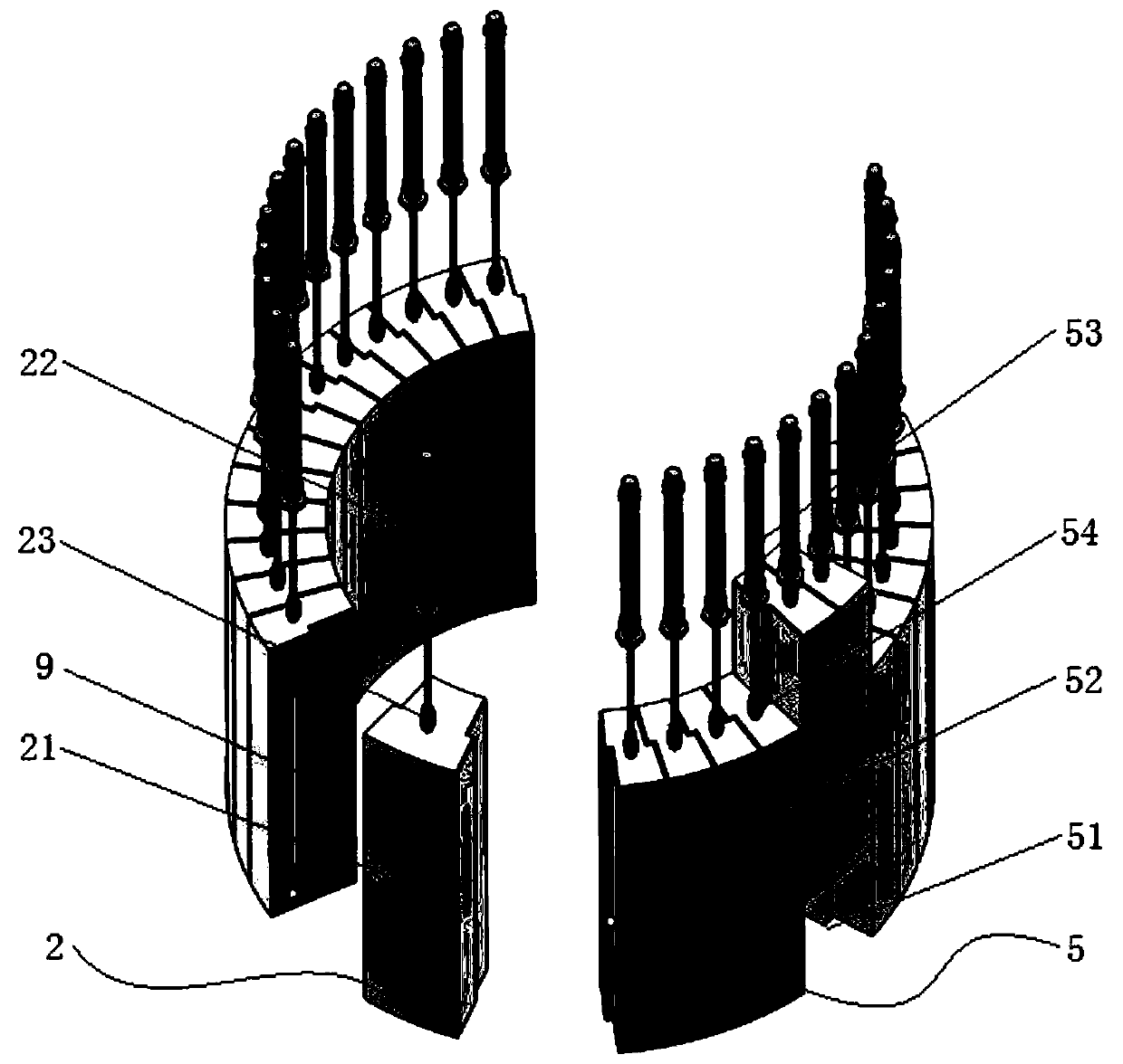 Neutron analyzer shielding device and adjusting method thereof