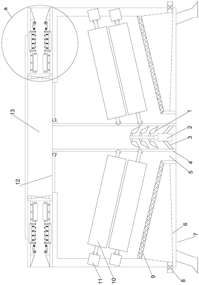 Sweet sorghum stalk squeezing device