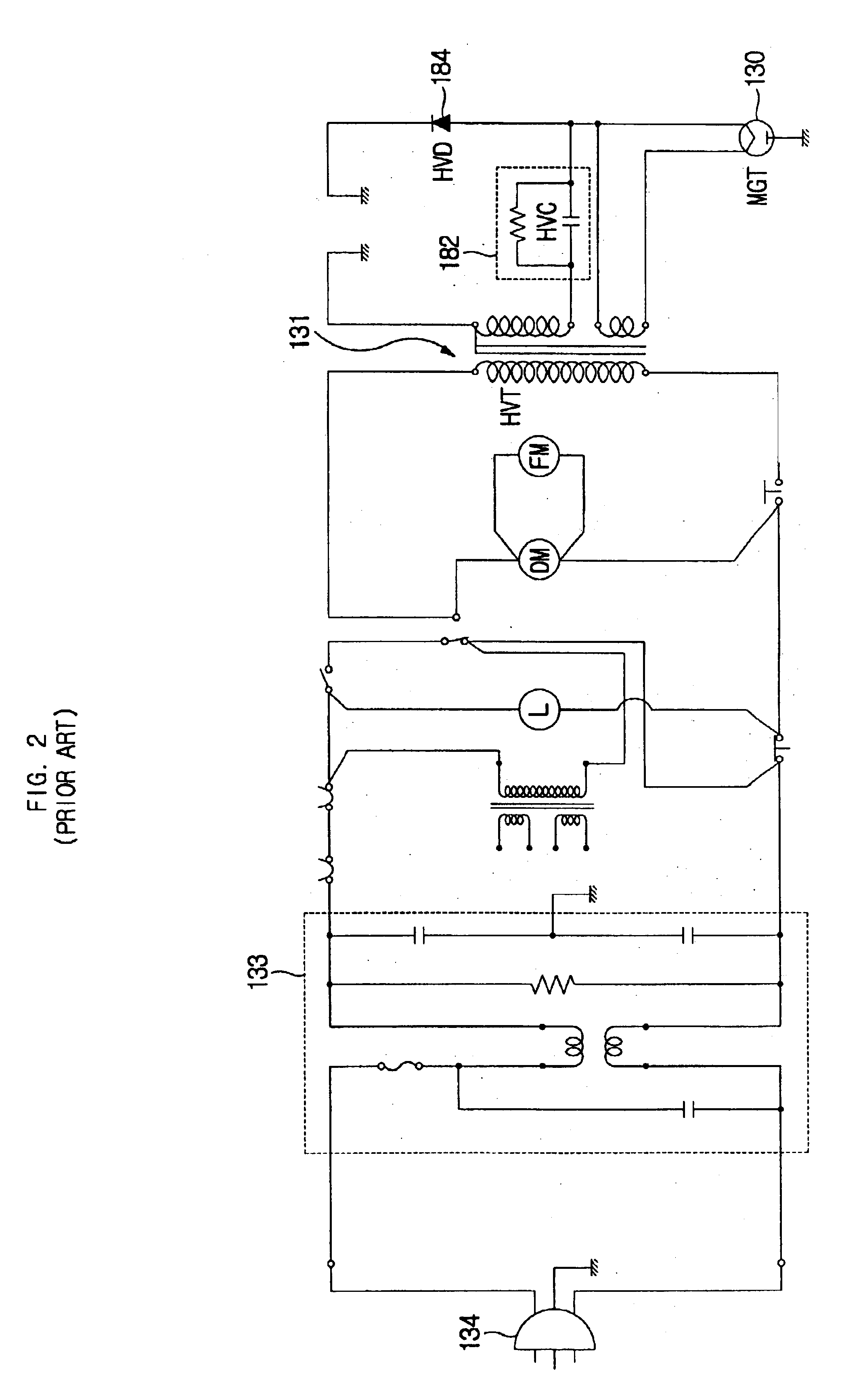 Magnetron driving circuit board for microwave oven