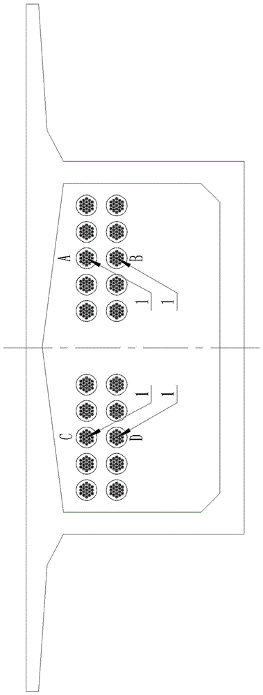 Bridge effective prestress force on-way distribution and attenuation testing device