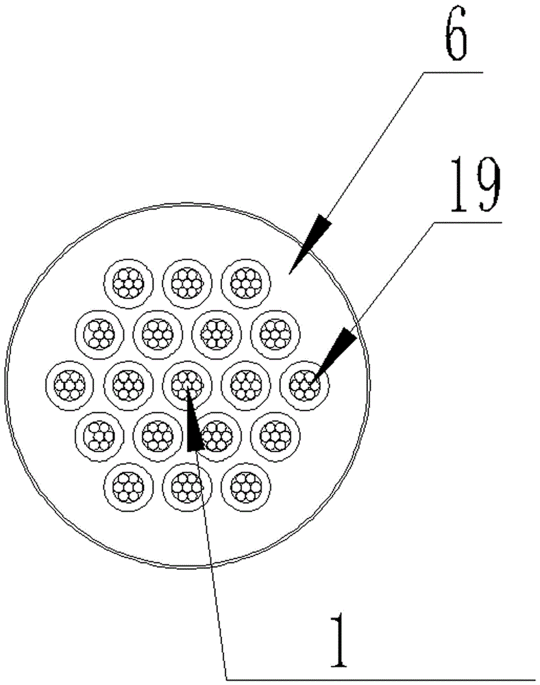 Bridge effective prestress force on-way distribution and attenuation testing device