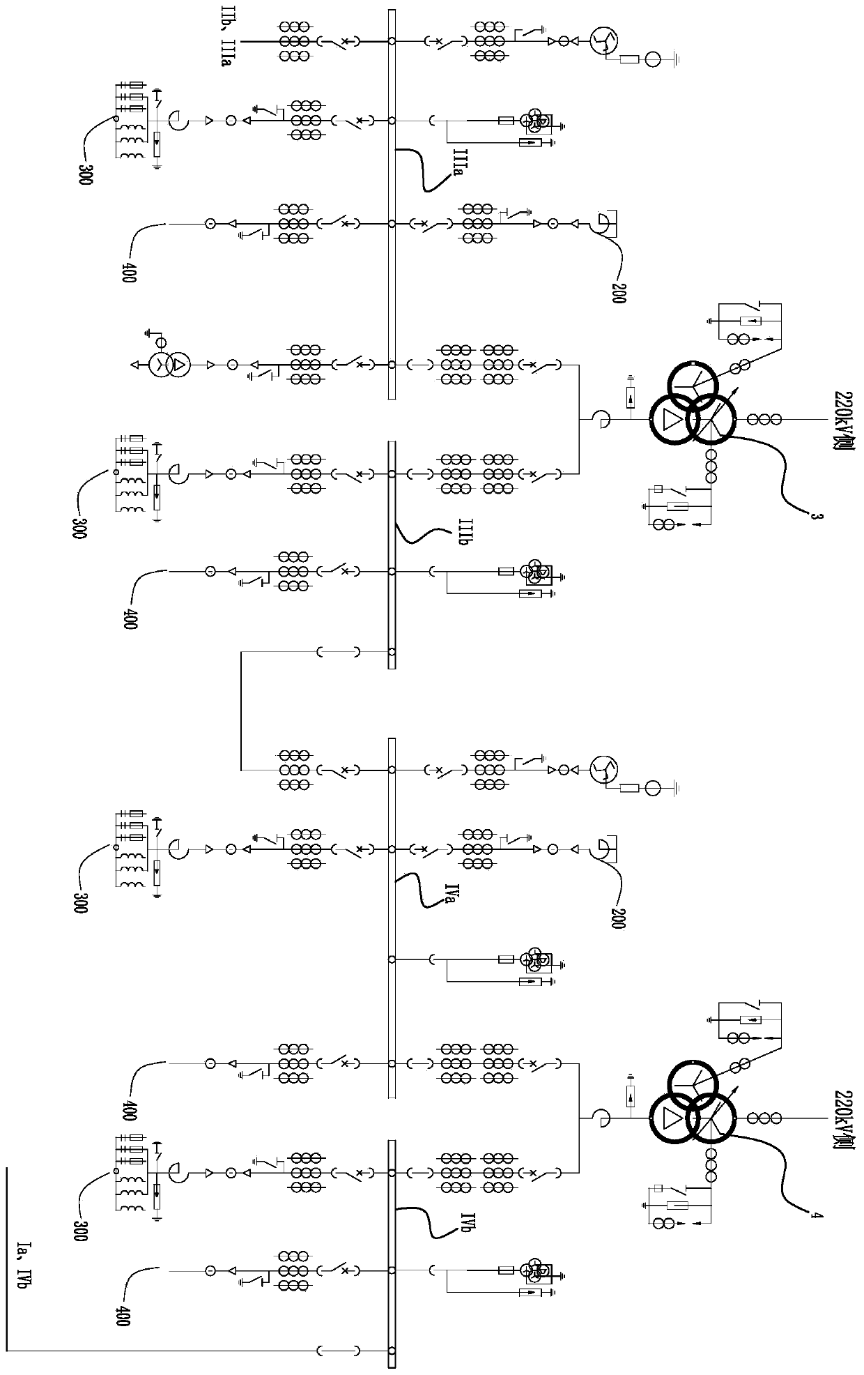 Single-bus wiring structure