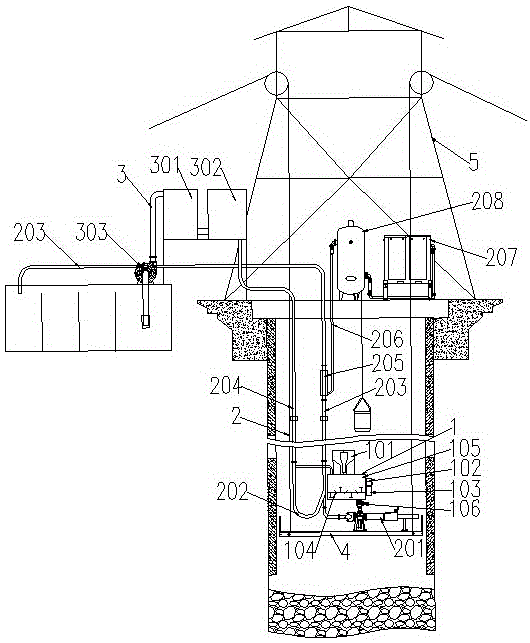 U-shaped continuous deslagging equipment for vertical shaft