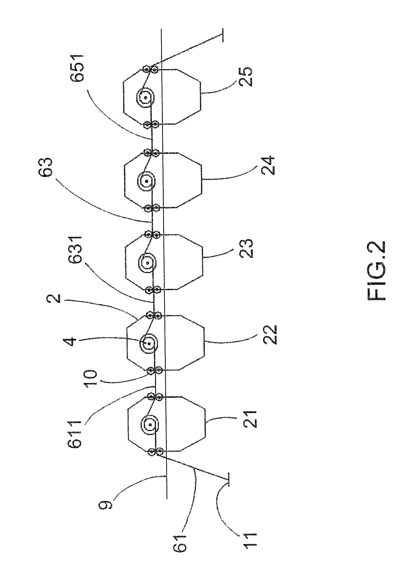 Matrix sea wave power generating device