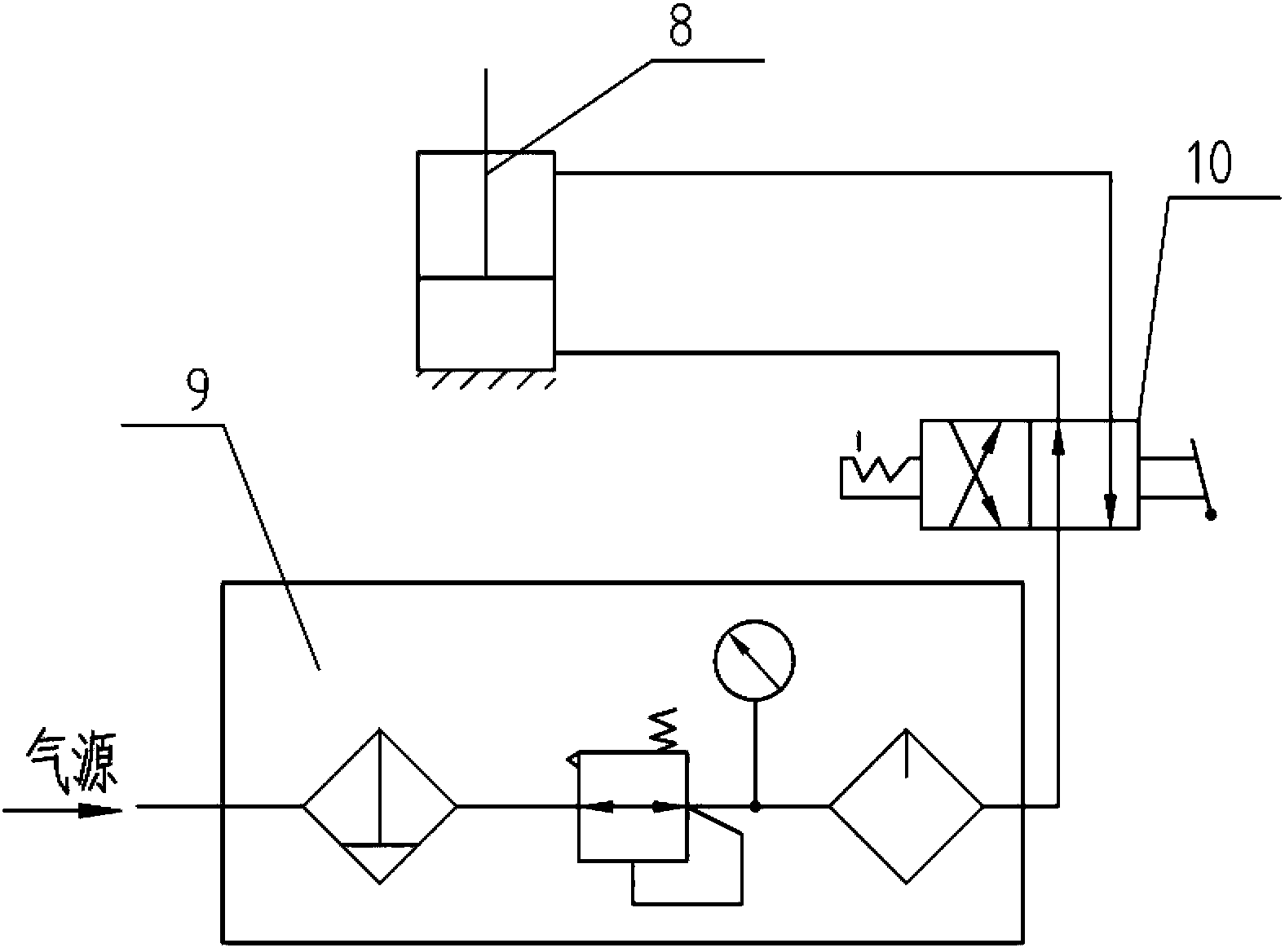 Pneumatic expansion type clamp