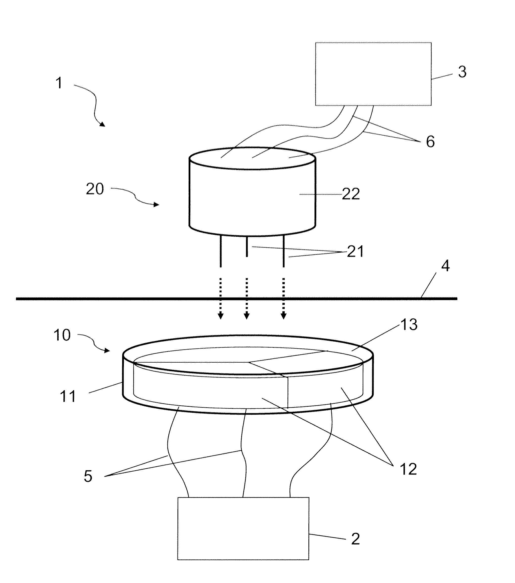 Subcutaneous device for electrical percutaneous connection