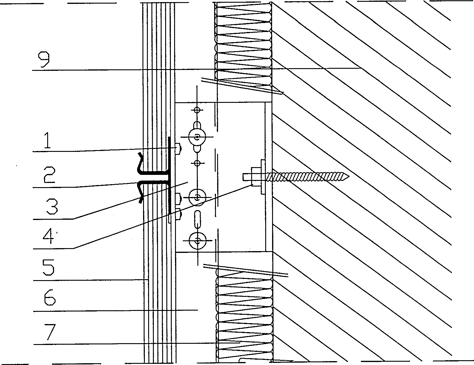 Method for constructing aeration curtain wall, and curtain wall